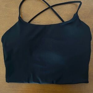 Black Strappy Crop Top
